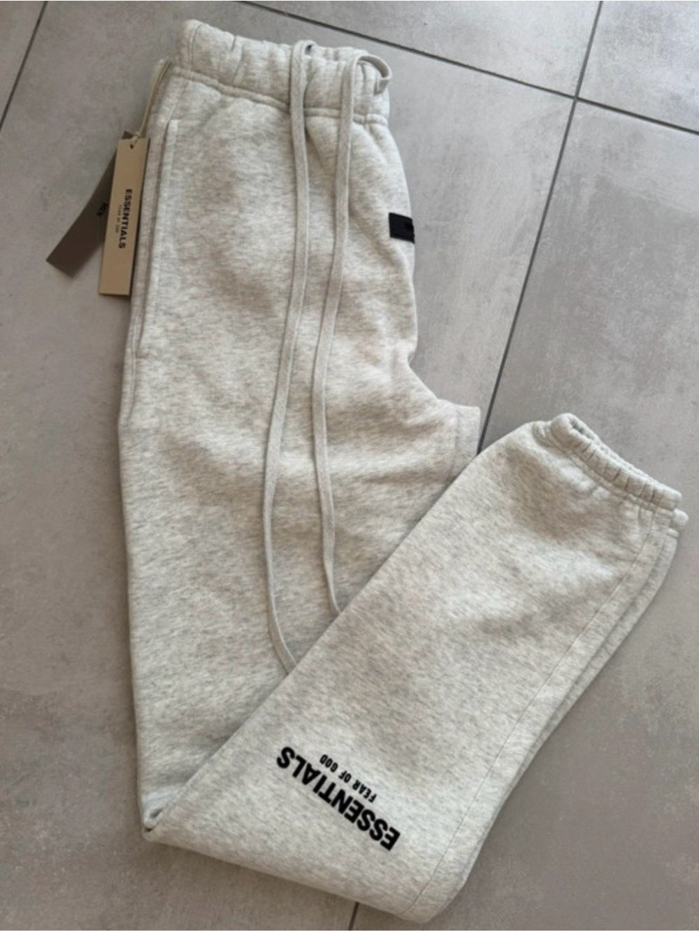New ESSENTIALS Light Gray Fleece Jogger Pants